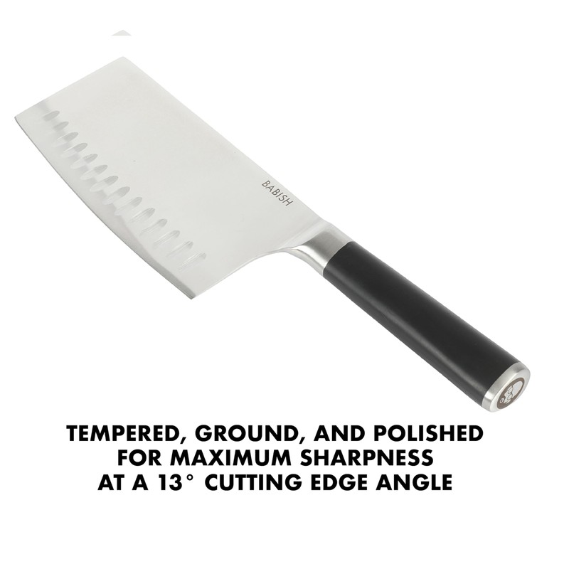 Babish 6.5-Inch Forged Cleaver Knife – High-Carbon 1.4116 German Steel
