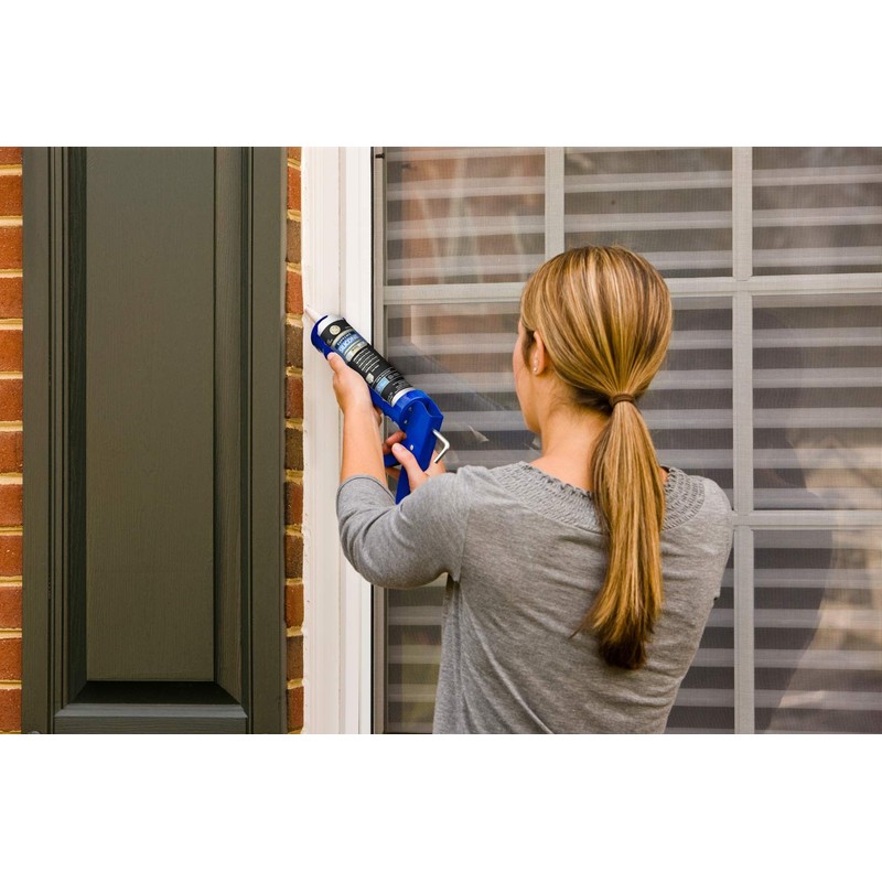 GE Supreme Silicone Caulk for Window & Door, Clear, 10.1