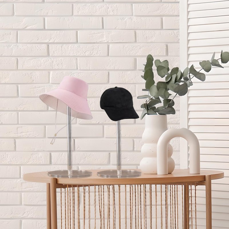 Lucxhcky 4 Sets Acrylic Hat Stands, Acrylic Hat Organizer for