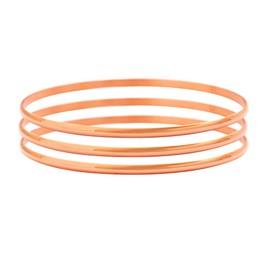 My Daily Styles 3-Piece Stainless Steel Stackable Bangle Bracelets for Women – Adjustable Fit 7.5"-8.5", Available in Stainless Steel, Yellow Gold Tone, or Rose Gold Tone