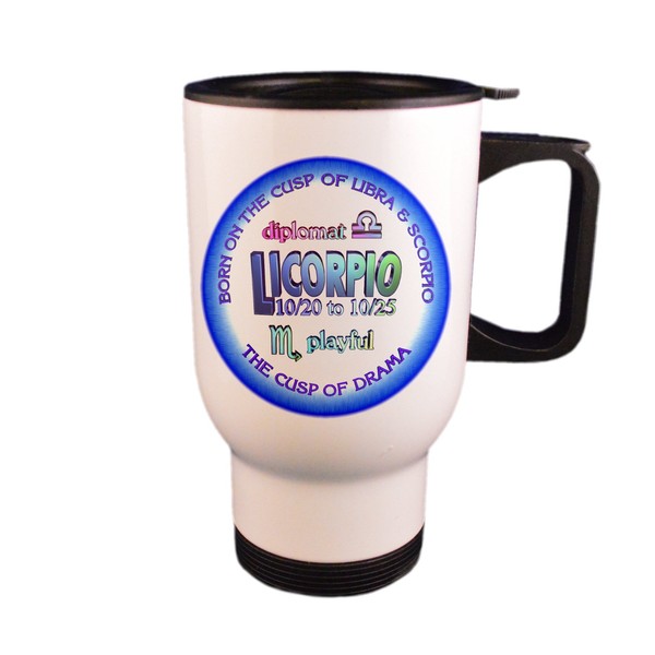 Cusp Of Drama: Libra-Scorpio Cusp Astrology Travel Cup/Mug W/Lid Born