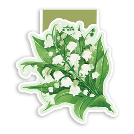 (2Pcs) Lily of The Valley Magnetic Bookmark Book Page Markers Gift for Reading Lover Nerd Book Addict Bookish Reader Student Teacher Office Stationery - Size 3"x2.7" When Folded