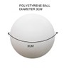 Craftplay Polystyrene balls | White | 3 cm Diameter |