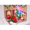 VBS LED Christmas Tree Decoration Miniature Winter Landscape Christmas Changing