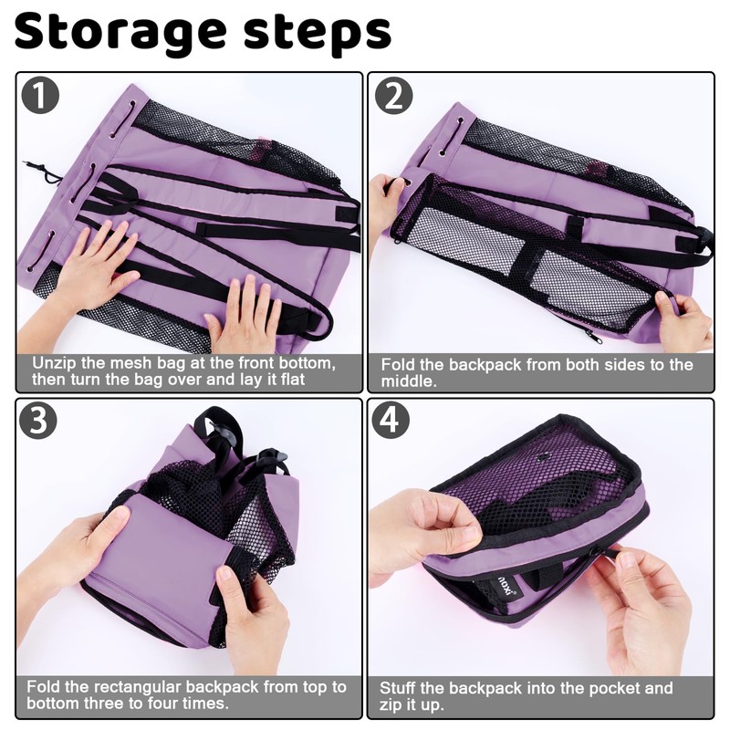 Timoxi Swim Bag Beach Backpack with Padded Shoulder Strap Mesh