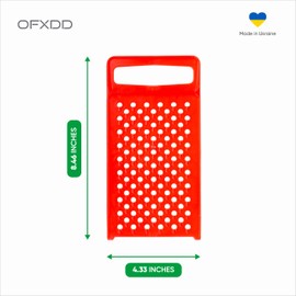 Hand Grater Plastic - Pack of 2 - Cheese Flat Graters - Handle Grater