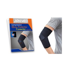 JianiMed Elbow Protector – Elbow Sleeve, Compression Support, Strains, Sprains, Protection, Daily Use, Taiwan Excellence L/XL