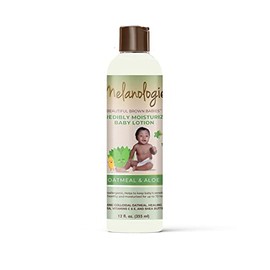 Melanologie Beautiful Brown Babies Incredibly Moisturizing Baby Lotion with 1% Colloidal Oatmeal, Fragrance-, Alcohol-, Paraben- Phthalate-, Peservative, & Dye-Free, 12 fl. Oz