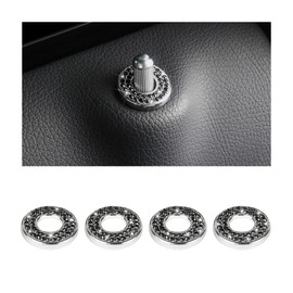4PCS Bling Inner Car Door Lock Cover Stickers, Rhinestones Pull Rod Bolt Decorations, Crystal Auto Decals for Women Girls, Sparkly Car Door Lock Pin Caps for C Class C200L GLC260 C260L