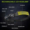 10Pack LED Headlamp Rechargeable with 3 Led Strip, 230° Wide