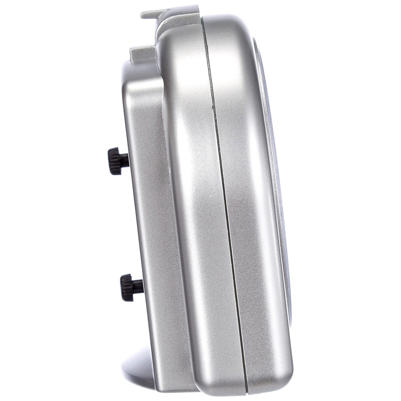 Technoline Quarzwecker Modell SD, silber, analog, nachtleuchtende Zeiger