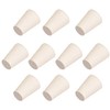 uxcell White Tapered Shaped Solid Rubber Stopper for Lab Tube
