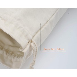 Lanyani 3 Canvas Coin Money Sacks Bag 10 by 17 inches Bank Deposit Change Transit Draw Strings, Heavy Duty