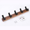 Jadorn Coat Rack Wall Mount - 15.7 Inches Walnut Wood