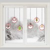 Articlings 12 Christmas Picture Baubles Window Stickers, Winter Holiday Clings,