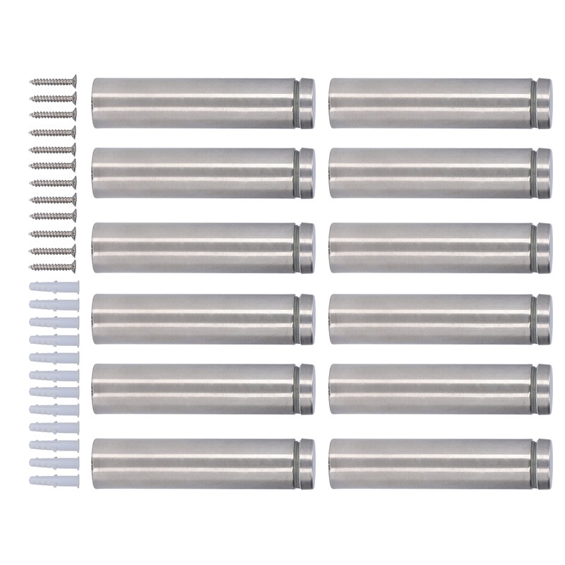 12 Set Stainless Steel Standoff Screws 19x80mm Advertising Screws Mounting