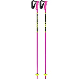 LEKI Children's Racing Kids Ski Poles, Neon Pink/Black/Neon Yellow, 100 cm