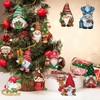 Fvviia 24pcs Christmas Gnome Wooden Hanging Ornaments,Gnome Wood Ornaments for
