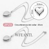 2pzs Collar Dije Corazón Para Parejas Fotos Acero Inoxidable