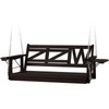 ZZW Wooden Porch Swing Heavy Duty 550 LBS Outdoor Patio