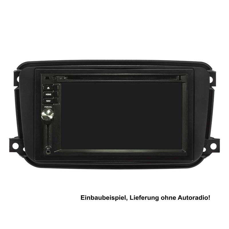 Double DIN Radio Faceplate Set for Smart Fortwo 451 Facelift