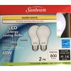 Sunbeam 60W LED DIMMABLE A19 Light 2 PACK, ENERGY STAR,