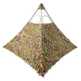 Nukem Grab & Go Hunting Ground Blind - Mossy Oak Obsession 3D Leafy - Lightweight Stake-Free Pop Up Turkey & Deer Blind (X-Large)