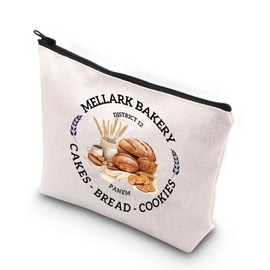 JNIAP Mellark Bakery Makeup Bag Hunger Movie Inspired Gifts Mellark Bakery Gifts District 12 Merch Zipper Pouch For Movie Fans (Mellark Bakery)