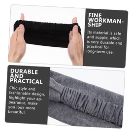 SAFIGLE 2Pcs Stretchy Face Washing Headband Water Absorbent Cotton Hairband for Skincare Yoga and and Durable for Makeup and Bathing Black Gray