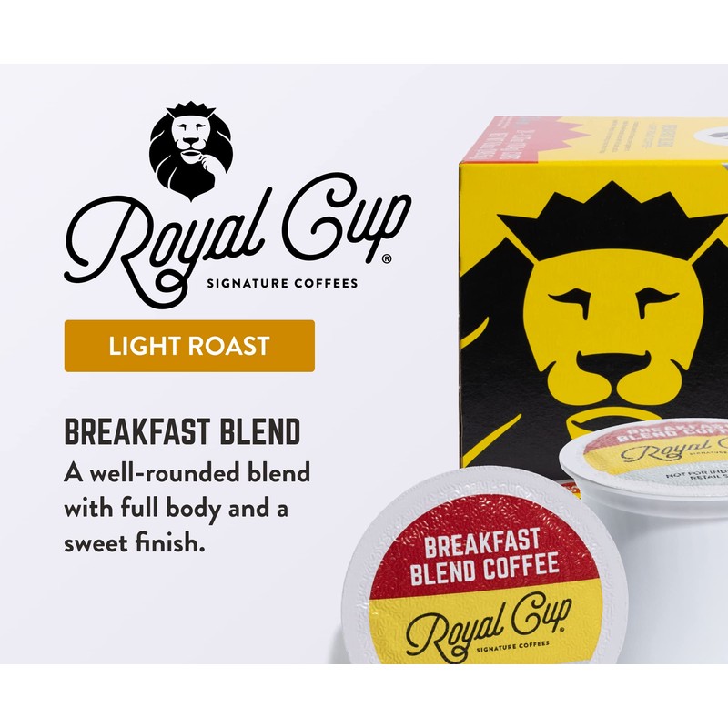 ROYAL CUP SIGNATURE COFFEE - Breakfast Blend Light Roast Single-Serve
