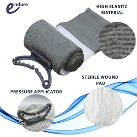 Endure Military First Aid Bandage, Battle Wound Dressing, EMS First Aid Essential, Emergency Trauma Bandage 6 Inch - Combat Military Style IFAK Stop The Bleeding (6", 3, Count)