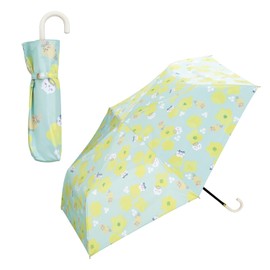 Wpc. 801-CK08-102 Parasol Light Shielding Chiikawa Flower Pattern Mini Yellow <100% Light Shading Ratio / 100% UV Reduction / UPF 50+ + Thermal Blocking/Rain Protection> Folding Umbrella, For Work or