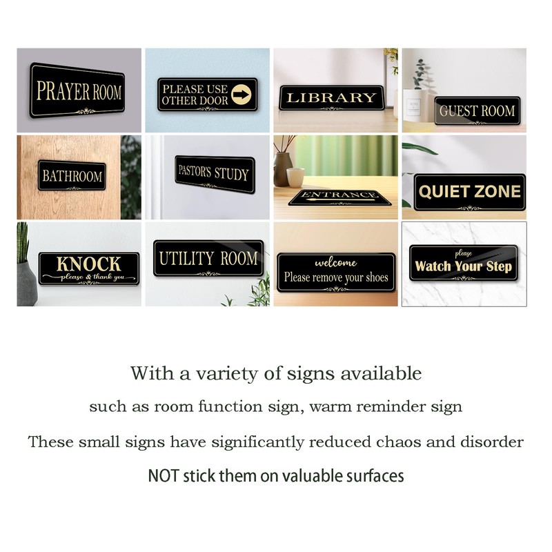 9x3 Inch Manager Office Room Sign Acrylic Self-stick Door Wall