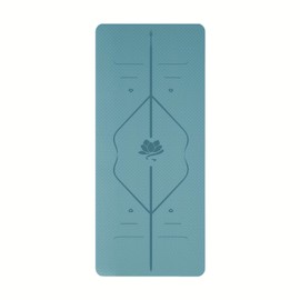 Eco-Friendly TPE Yoga Mat Non Slip 1/3" Thick (8 mm) 72 x 24 - Alignment Lines, Dual-Layer Grip,Odorless, Carry Strap - Premium Exercise Pilates Workout Mat for Home & Studio