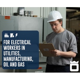 Oberon FR Arc Rated Safety Shirt For Men - Flame Resistant Cotton T-shirt - 11 Cal - Chest Pocket - Navy Blue, Gray