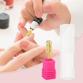 VOCOSTE Nail Drill Bit, Nail Drill, Nail Machine Bit, Nail Tool, Cuticle Treatment, Exfoliating, Polishing, Nail Polishing, For Home Salons, Nail Care, 1 Set, Gold