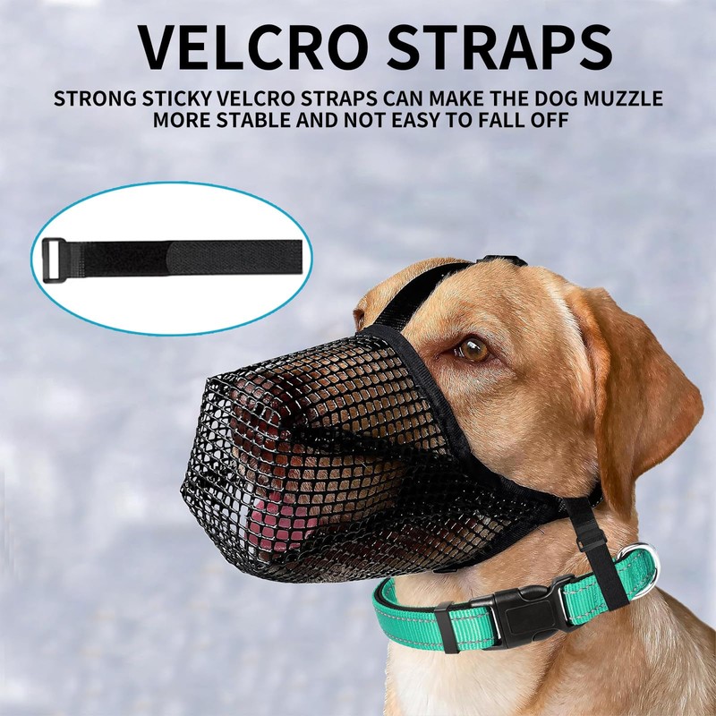 Dog Muzzle for Large Dog, Muzzles with Velcro Straps, Breathable