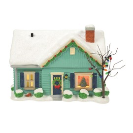 Department 56 Peanuts Village The Blue House on James Street Lit Building, 6.5 Inch, Multicolor