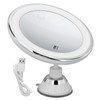 Suction Cup Makeup Mirror 10x with 3 Light Colors Battery