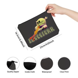 TSOTMO Funny Meme Gift Fleeeferr Makeup Bag Wonderful Mom Gift Cartoon Princes Gift for Mom Sister (BLK-Fleeeferr bag)
