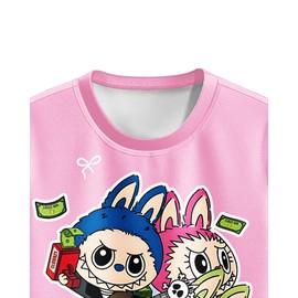 gobdegvs Boys Girls Cartoon Shorts Set Kids Fashion Graphic Clothing Set 5-12 Years