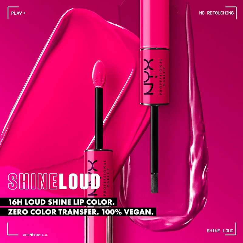NYX Professional Makeup, Shine Loud, Labial Líquido Larga Duración, Trop