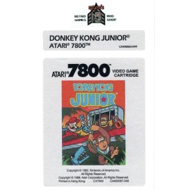 Unbranded Atari 7800 Replacement Label - Donkey Kong Junior