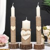 3 Pcs Rustic Unity Candles for Wedding Ceremony Set Mr
