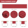 BAZIOE Linen Look Table Runner, Red, 180 x 32 cm,