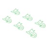 100 Pcs Green Cute Paper Clips Cat Shaped Fun Bookmark