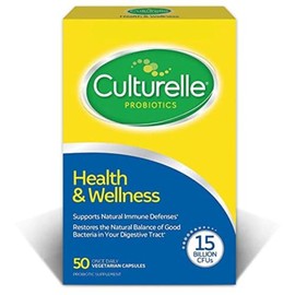 Culturelle Health & Wellness Daily Probiotic Supplement For Men & Women, Helps Support Your Immune System, Occasional Diarrhea, Gas & Bloating, 15 Bil