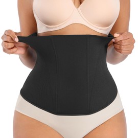Lover-Beauty Waist Trainer for Women Corset Shapewear Tummy Control Waist Cincher Postpartum Girdle Body Shaper, Black, M