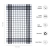 Encasa Checked Cotton Tea Towels Black Non-Terry Pack of 4,