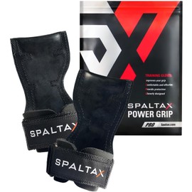 [SPALTAX] Spartax Power Grip Muscle Training Gloves, Grip Assistance, Training Grip, Unisex, Gym, Muscle Training, Non-Slip, Rubber, Wrist Wrap, Training Gloves (Black, S)